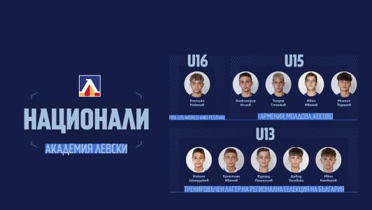 Академия „Левски“ с 10 национални състезатели