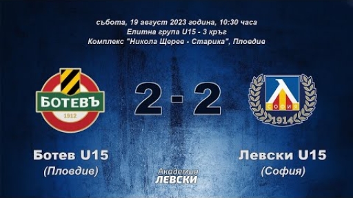 Ботев U15 (Пловдив) 2:2 Левски U15 (София)
